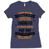 Super Cool Granddaughter Of A Freaking Awesome Pop Pop Ladies Fitted T-Shirt