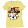 meat yo self! Ladies Fitted T-Shirt