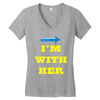 i am with her Women's V-Neck T-Shirt