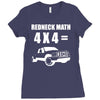 redneck math 4x4 truck Ladies Fitted T-Shirt