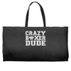 crazy boxer dude Weekender Totes