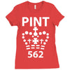 british pint funny Ladies Fitted T-Shirt