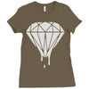 dripping diamond Ladies Fitted T-Shirt
