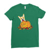 corgi pumpkin Ladies Fitted T-Shirt