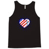 heart us flag 4th july fredom america usa Tank Top