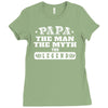 papa gift day shirt grandfather tee best Ladies Fitted T-Shirt