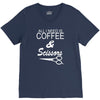 all i need is coffee sciossors V-Neck Tee