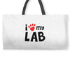 i love my lab labrador Weekender Totes
