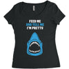 Feed Me and Tell Me I'm Pretty Baby Boy Women's Triblend Scoop T-shirt