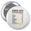 Scorpio Facts Zodiac Pin-back button