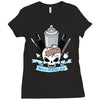 skull emblem Ladies Fitted T-Shirt