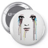 watercolor eyes Pin-back button