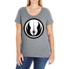 logo monument stars Ladies Curvy T-Shirt
