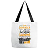 My Daughter Is Super Awesome Her Mom Tote Bags