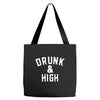 Drunk And High Tote Bags