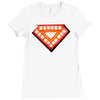 nwt iron man classic heart core glow in dark marvel Ladies Fitted T-Shirt