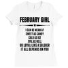 Super February Girl Ladies Fitted T-Shirt
