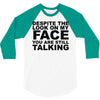 rude slogan 3/4 Sleeve Shirt