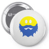 bearded smiley face Pin-back button