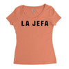 la jefa black Women's Triblend Scoop T-shirt