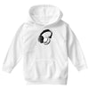 headphones black humor Youth Hoodie