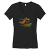 the tree, the raccoon Women's V-Neck T-Shirt
