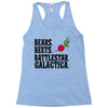 bears beets battlestar galactica Racerback Tank
