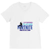 i Stopped Playing Fortnite To Be Here V-Neck Tee