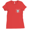 106. shield pocket 033 dv men tshirt black Ladies Fitted T-Shirt