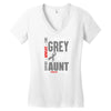 i wear grey for my aunt 1 Women's V-Neck T-Shirt