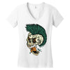 skull punk style Women's V-Neck T-Shirt
