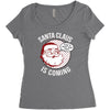 santa claus is coming Women's Triblend Scoop T-shirt