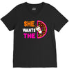 She Wants The D - Dunkin Donuts V-Neck Tee