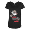 freddy krueger cartoon ideal birthday present or gift Maternity Scoop Neck T-shirt