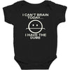 i cant brain today Baby Bodysuit