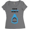 Feed Me and Tell Me I'm Pretty Baby Boy Women's Triblend Scoop T-shirt