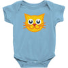 cat yellow Baby Bodysuit