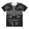 v for vendetta mask guy fawkes cool girls womens cotton t shirt dw01 All Over Women's T-shirt