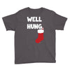 well hung endowed christmas stocking funny Youth Tee