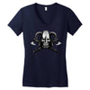 viking skull Women's V-Neck T-Shirt
