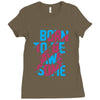BORN TO BE AWESOME Ladies Fitted T-Shirt