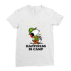 Happiness is Camp Ladies Fitted T-Shirt