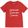 Don't drown crash walk Tee Swim Bike Run Triathle V-Neck Tee