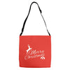 merry christmas flower Adjustable Strap Totes