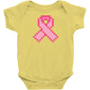 Pixeled Pink Ribbon Baby Onesie