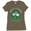 silver shamrock Ladies Fitted T-Shirt