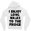i enjoy long walks to the fridge Zipper Hoodie