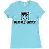 people shoot Ladies Fitted T-Shirt