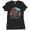 polygon bear graphic Ladies Fitted T-Shirt