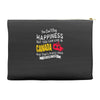 you can't buy happiness but you can live in canada Accessory Pouches